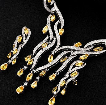 New Crystal Zircon Jewelry Set