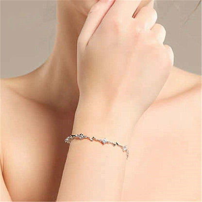 Diamond Accent Blue Crystal Bracelet