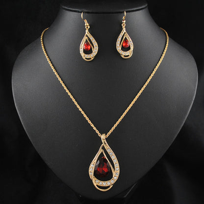 Double Drop Crystal Jewelry Set