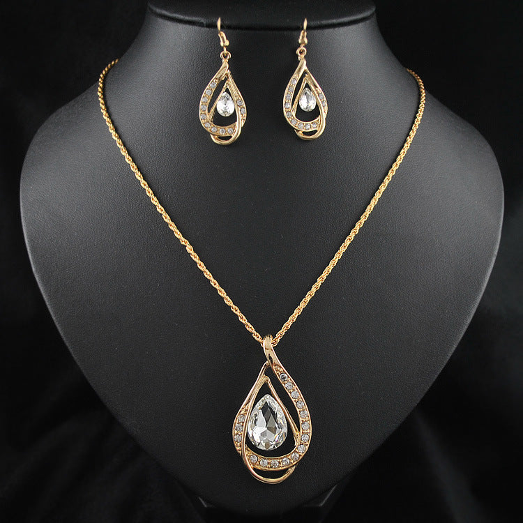 Double Drop Crystal Jewelry Set