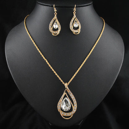 Double Drop Crystal Jewelry Set