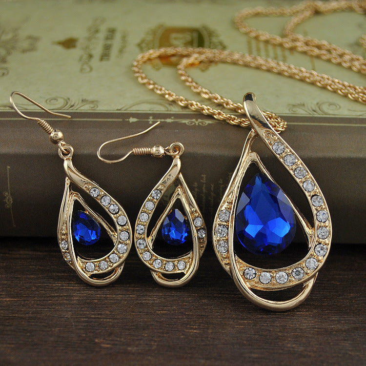 Double Drop Crystal Jewelry Set