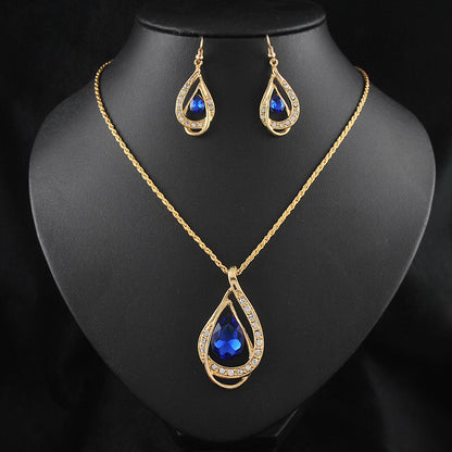 Double Drop Crystal Jewelry Set