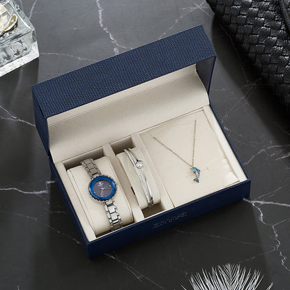 Elegant Watch, Bracelet & Necklace Set