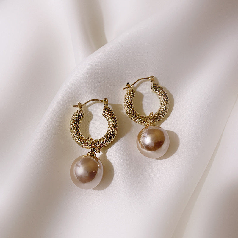Elegant French Vintage Pearl Earrings