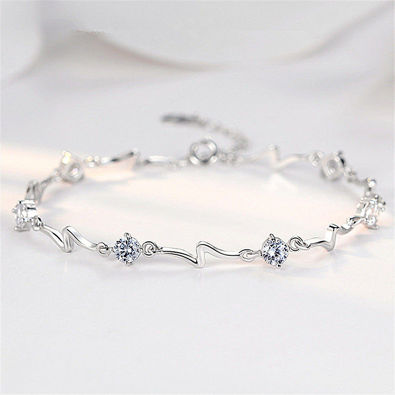 Diamond Accent Blue Crystal Bracelet