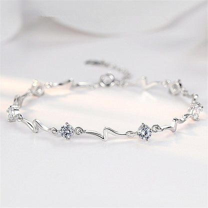 Diamond Accent Blue Crystal Bracelet