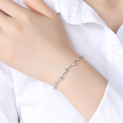Diamond Accent Blue Crystal Bracelet