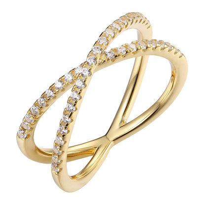 Elegant Gold Cross Ring