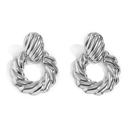 Fashion Twisted Hoop Earrings