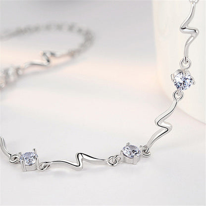Diamond Accent Blue Crystal Bracelet
