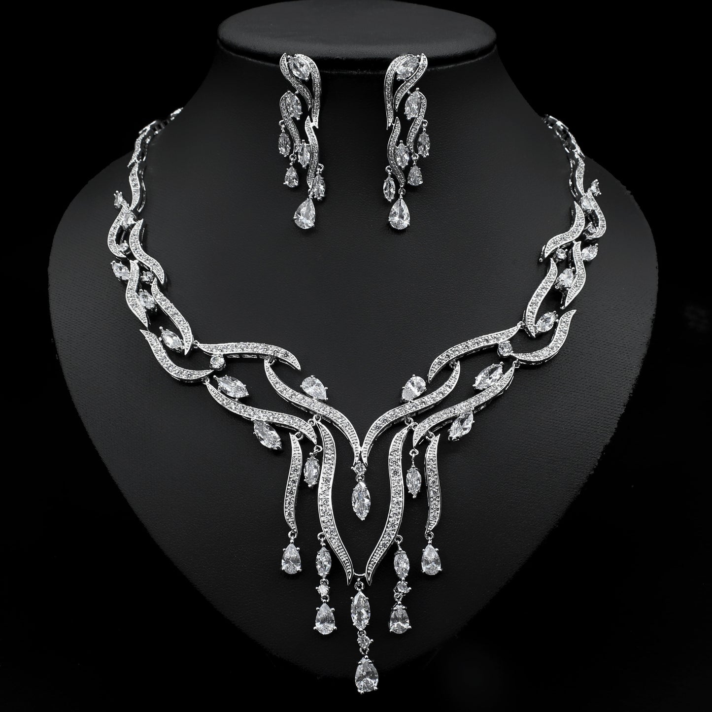 New Crystal Zircon Jewelry Set