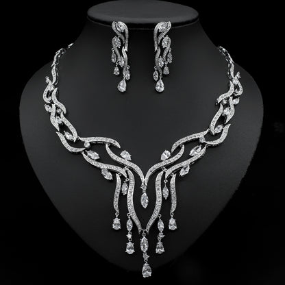 New Crystal Zircon Jewelry Set