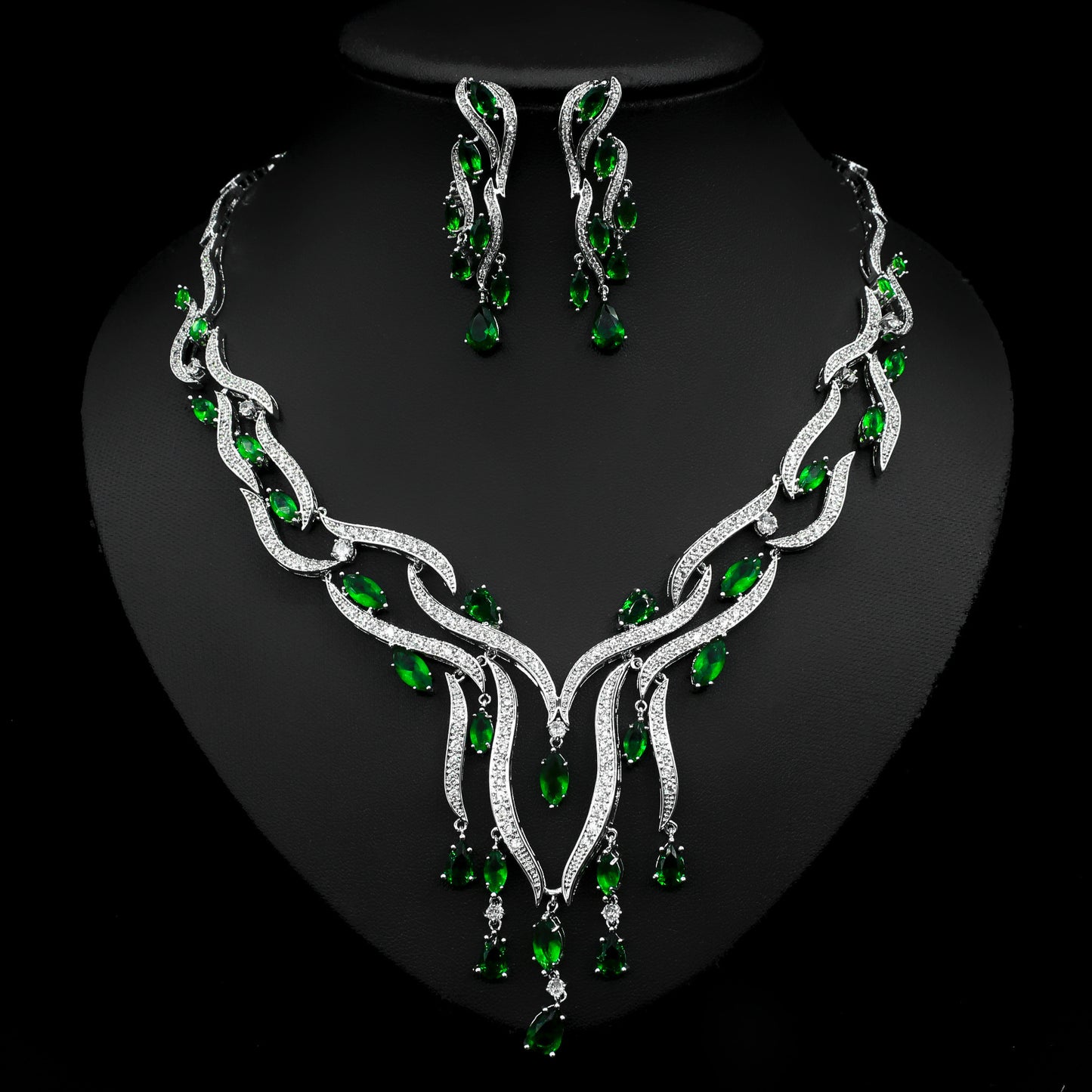 New Crystal Zircon Jewelry Set