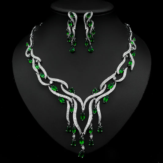 New Crystal Zircon Jewelry Set