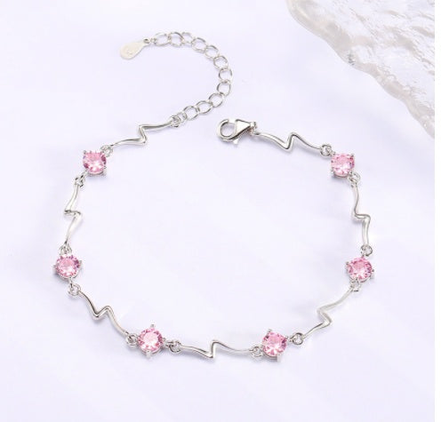 Diamond Accent Blue Crystal Bracelet