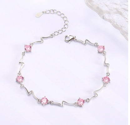 Diamond Accent Blue Crystal Bracelet