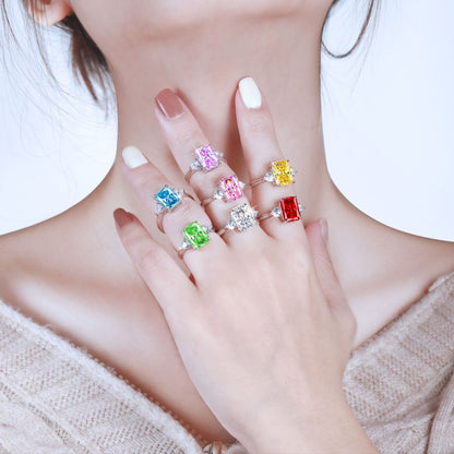 Colorful Rhinestone Love Ring