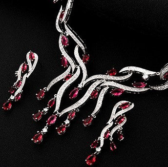 New Crystal Zircon Jewelry Set